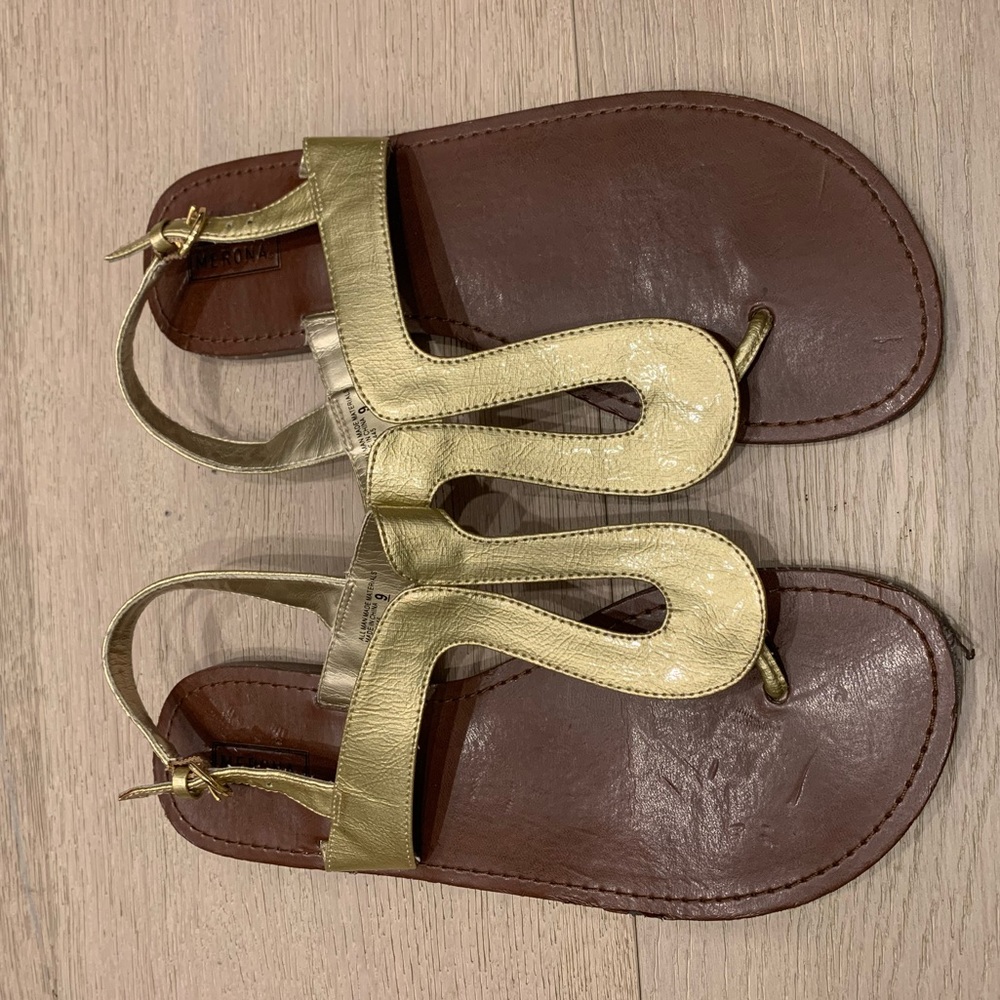 Gold sandals